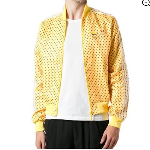 adidas pharrell williams yellow polka dot jacket